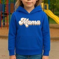 Mama Retro New Mom Funny Gift Kids Hoodie thumb 3