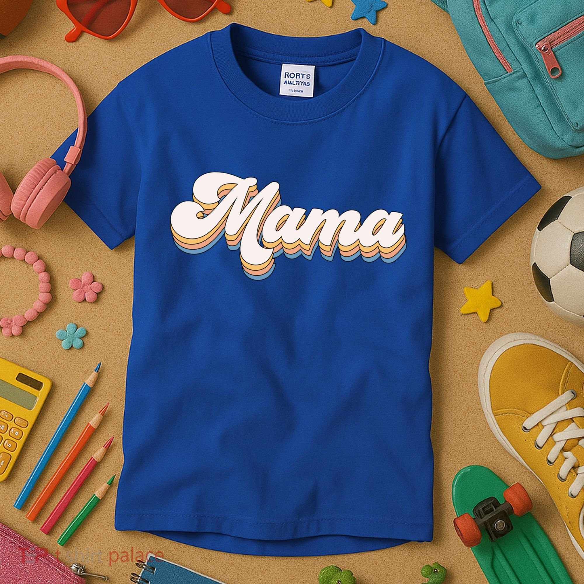 Mama Retro New Mom Funny Gift Kids T-Shirt
