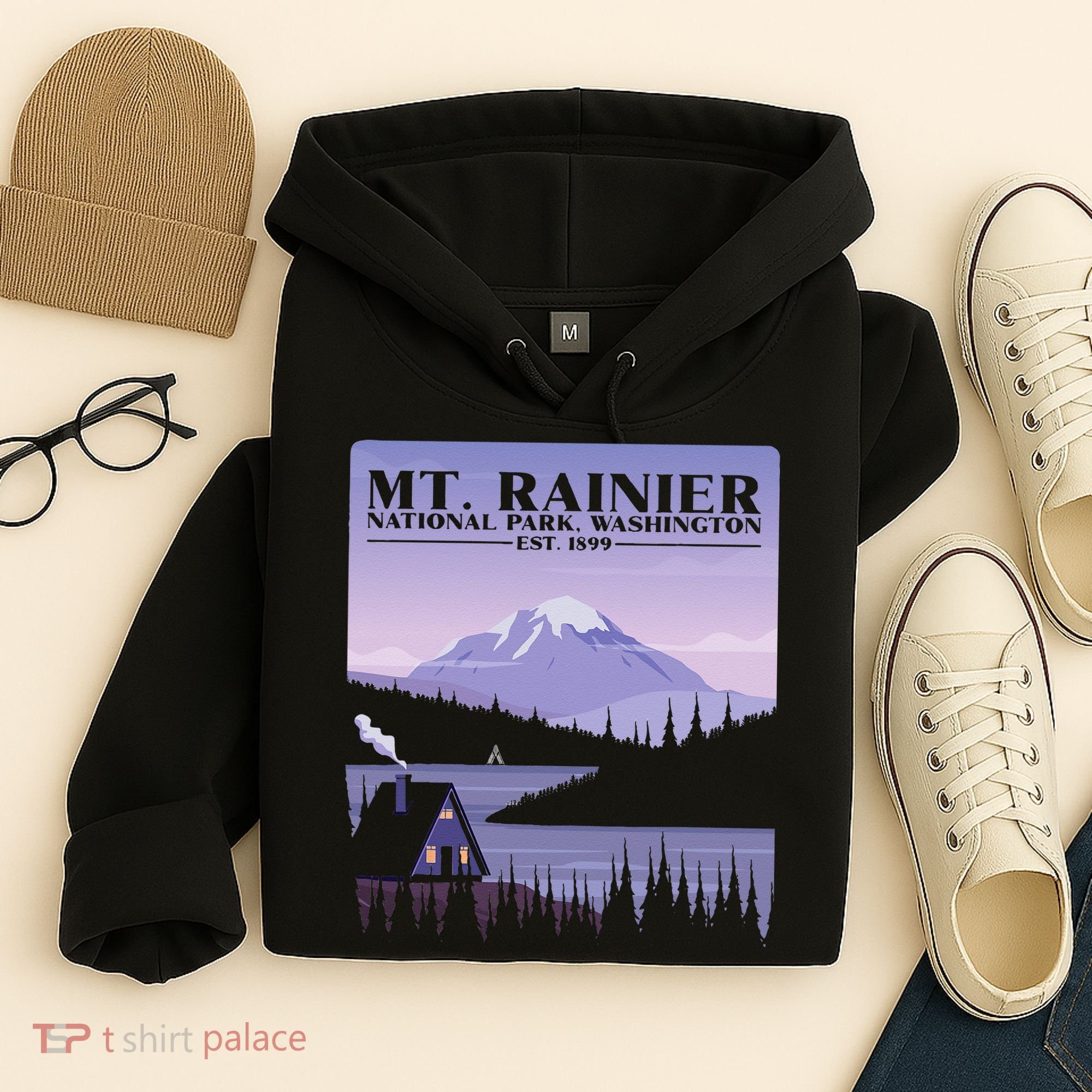 MT. Rainier National Park Hiking Vacation Hoodie