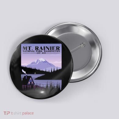 MT. Rainier National Park Hiking Vacation Button