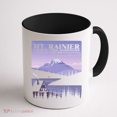 MT. Rainier National Park Hiking Vacation Coffee Mug back