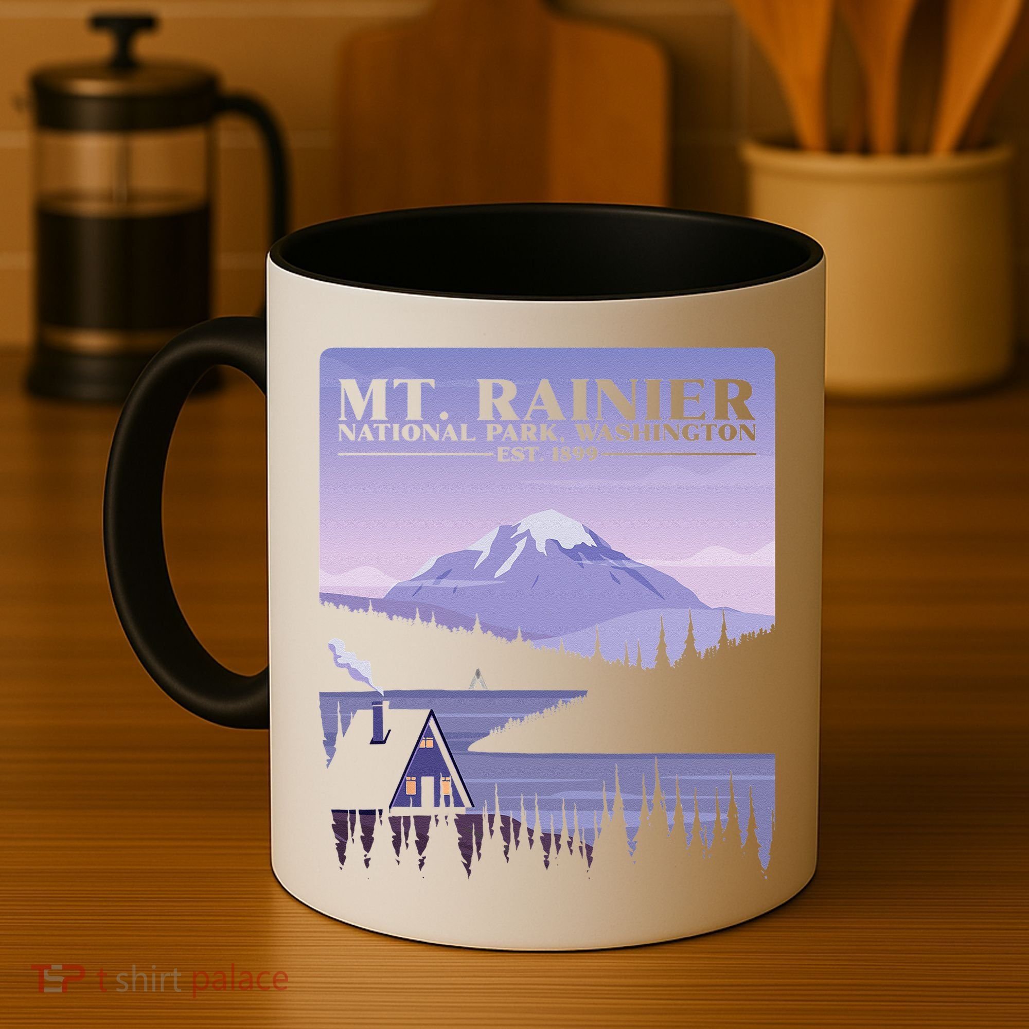 MT. Rainier National Park Hiking Vacation Coffee Mug