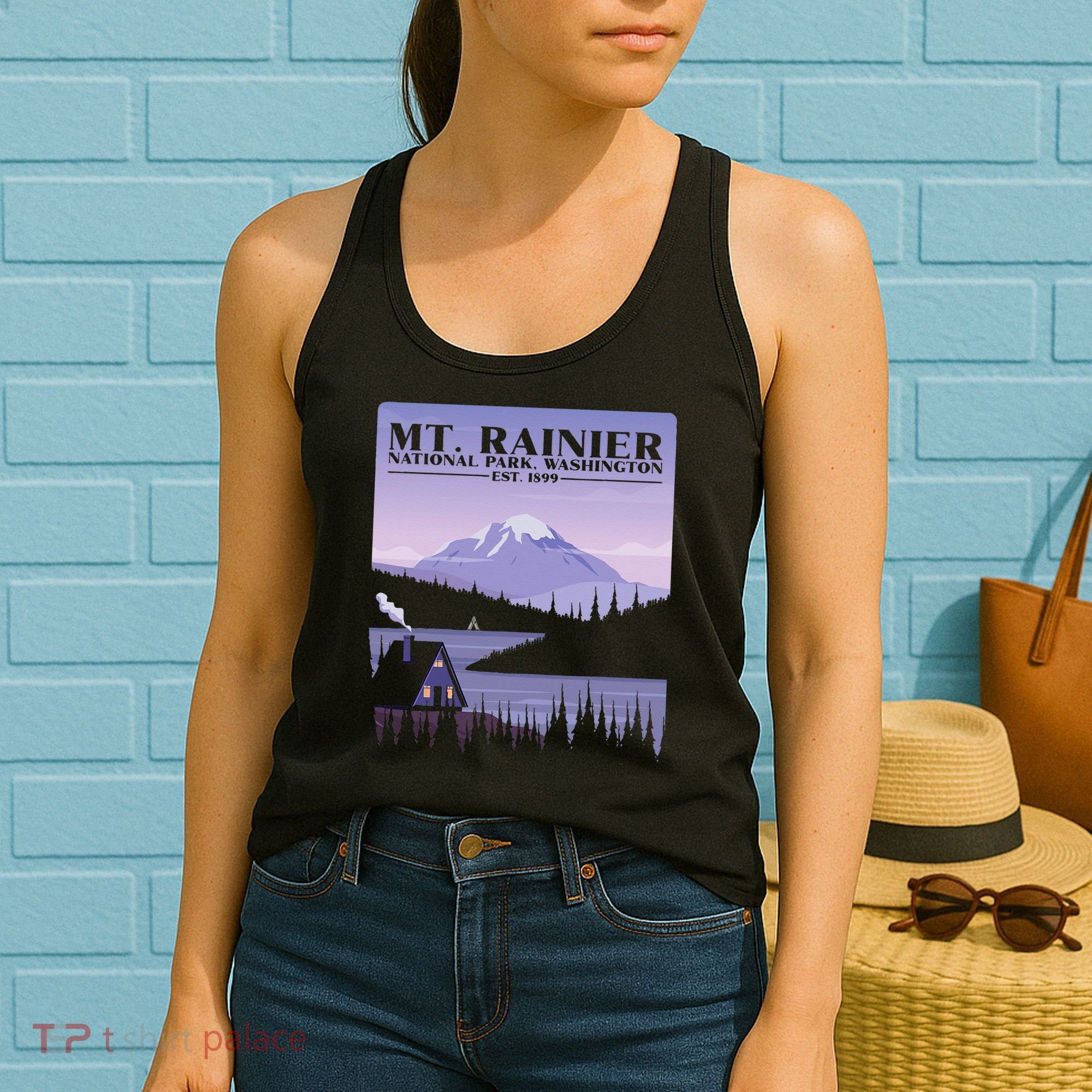 MT. Rainier National Park Hiking Vacation Women's Tank Top