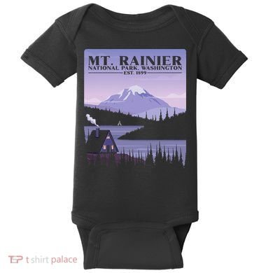 MT. Rainier National Park Hiking Vacation Baby Bodysuit