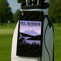 MT. Rainier National Park Hiking Vacation Golf Towel thumb 2