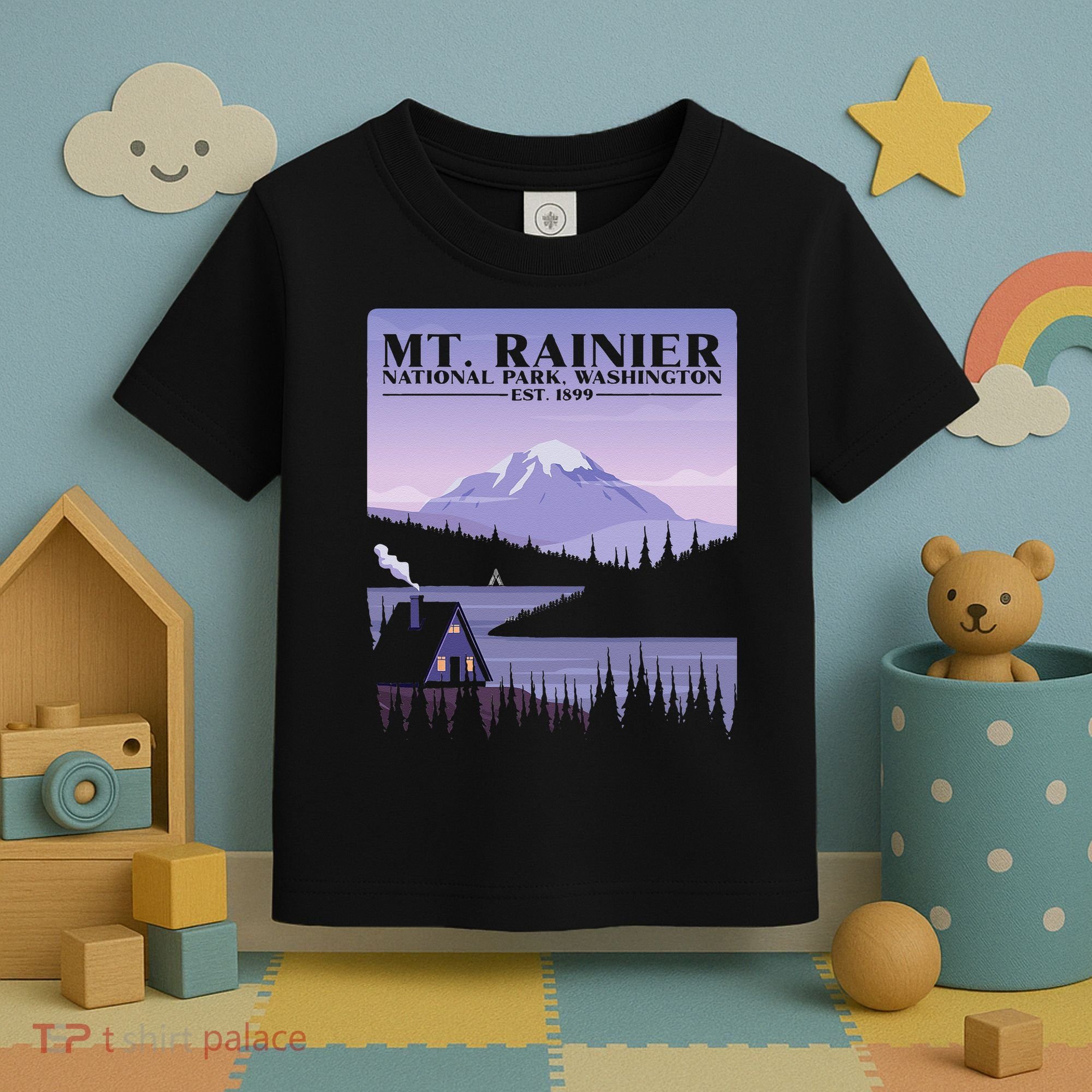 MT. Rainier National Park Hiking Vacation Toddler T-Shirt