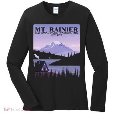MT. Rainier National Park Hiking Vacation Women's Long Sleeve Shirt