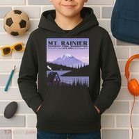 MT. Rainier National Park Hiking Vacation Kids Hoodie thumb 2
