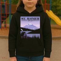 MT. Rainier National Park Hiking Vacation Kids Hoodie thumb 3