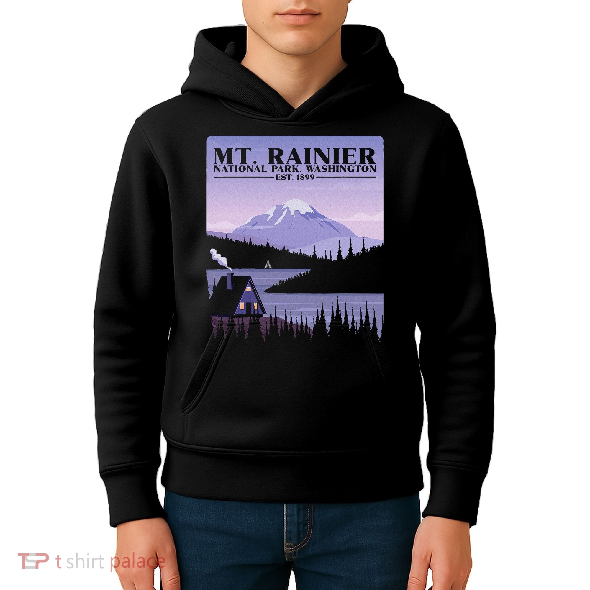 MT. Rainier National Park Hiking Vacation Kids Hoodie