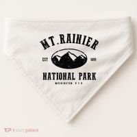 Mt. Rainier National Park Love Hiking Wanderlust USA-Made Doggie Bandana thumb 0