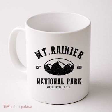 Mt. Rainier National Park Love Hiking Wanderlust Coffee Mug