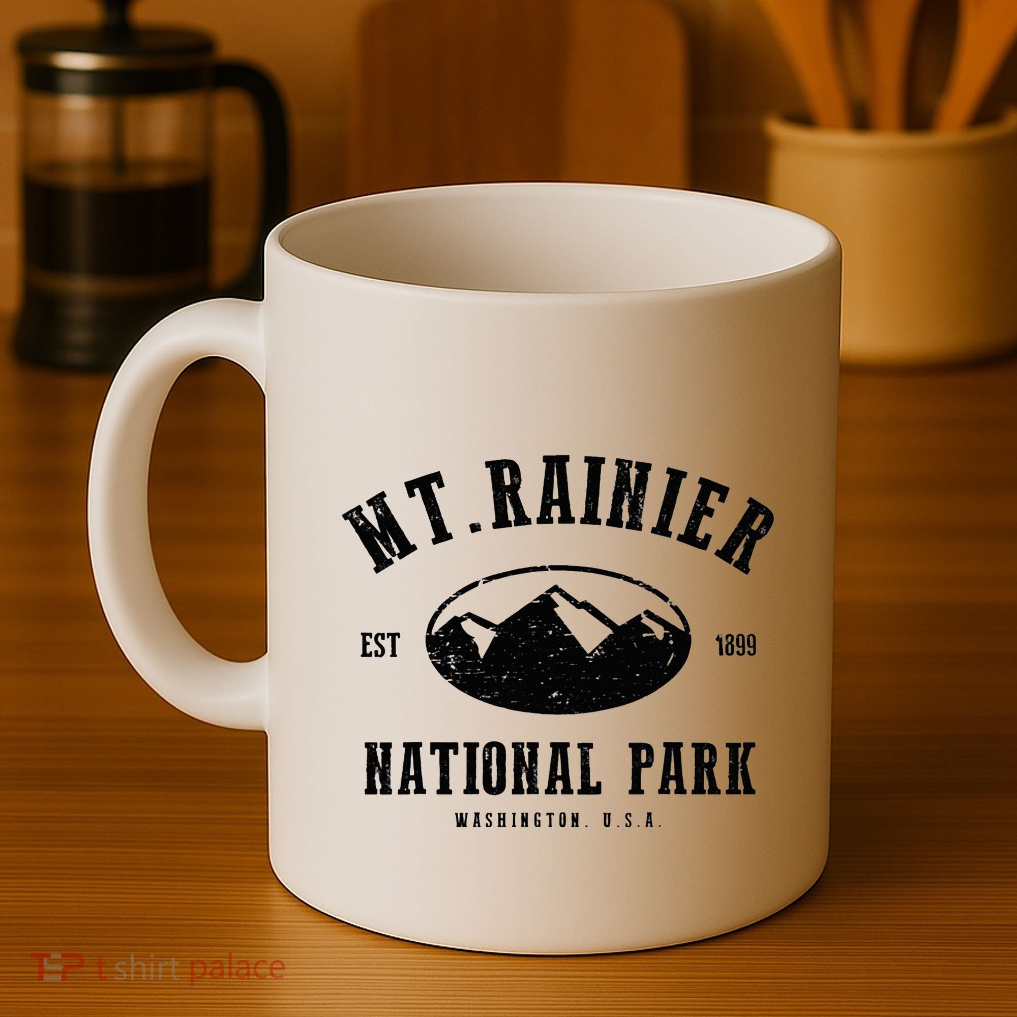 Mt. Rainier National Park Love Hiking Wanderlust Coffee Mug