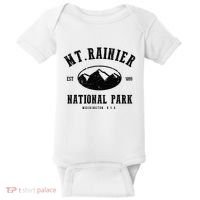 Mt. Rainier National Park Love Hiking Wanderlust Baby Bodysuit thumb 0