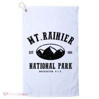 Mt. Rainier National Park Love Hiking Wanderlust Golf Towel thumb 0