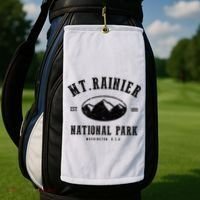 Mt. Rainier National Park Love Hiking Wanderlust Golf Towel thumb 2