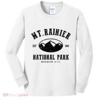 Mt. Rainier National Park Love Hiking Wanderlust Kids Long Sleeve Shirt thumb 0