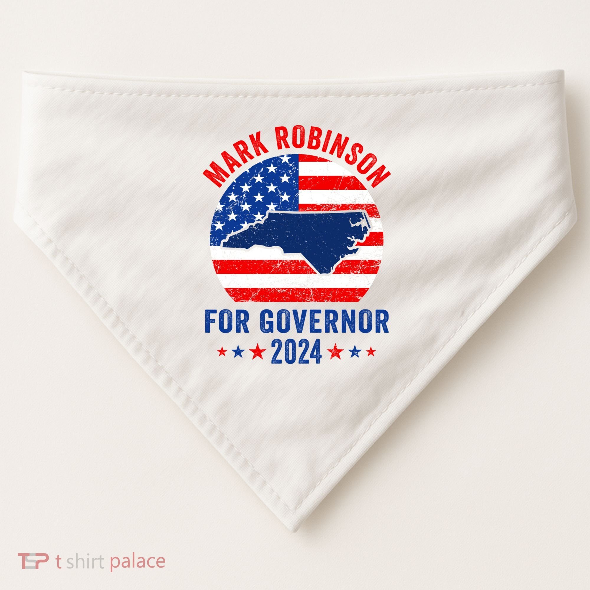 Mark Robinson North Carolina For Governor Election 2024 USA-Made Doggie Bandana