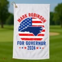 Mark Robinson North Carolina For Governor Election 2024 Golf Towel thumb 1