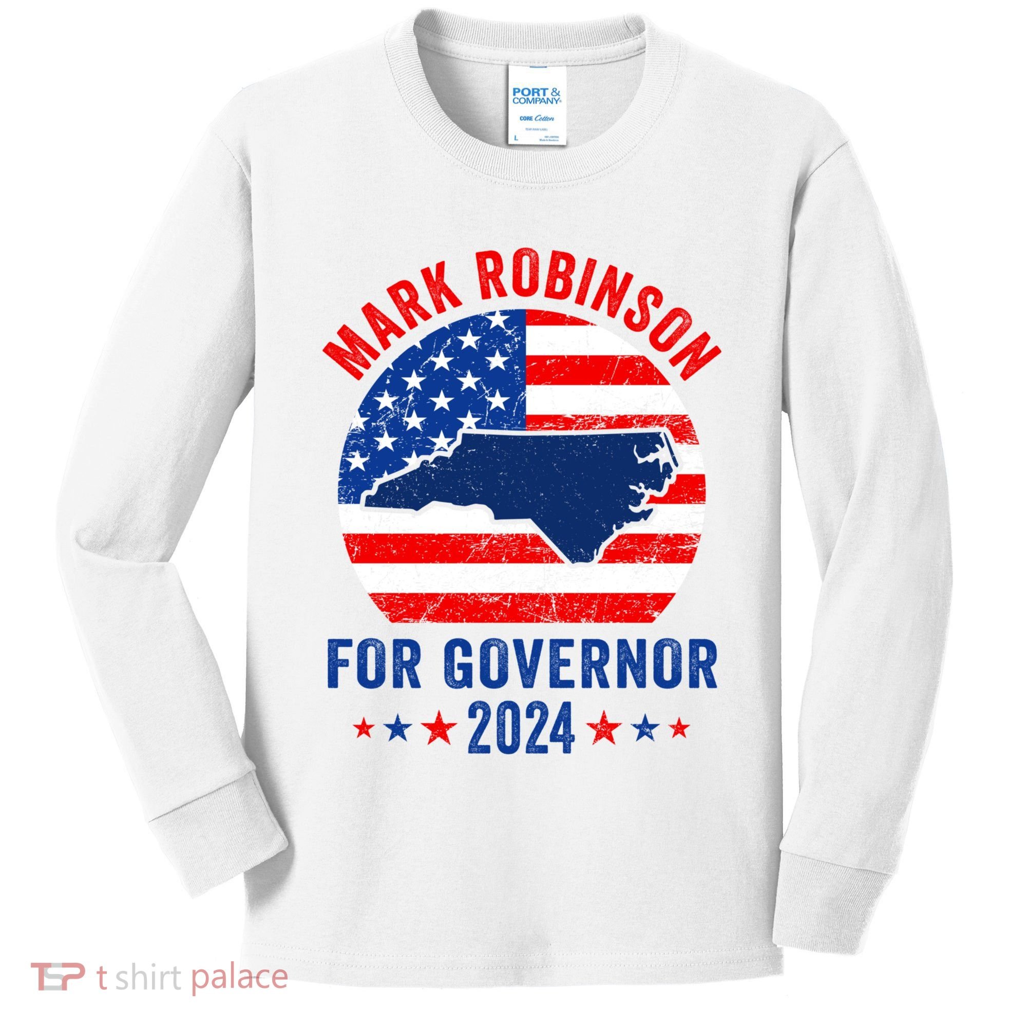 Mark Robinson North Carolina For Governor Election 2024 Kids Long Sleeve Shirt