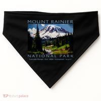 Mount Rainier National Park USA-Made Doggie Bandana thumb 0