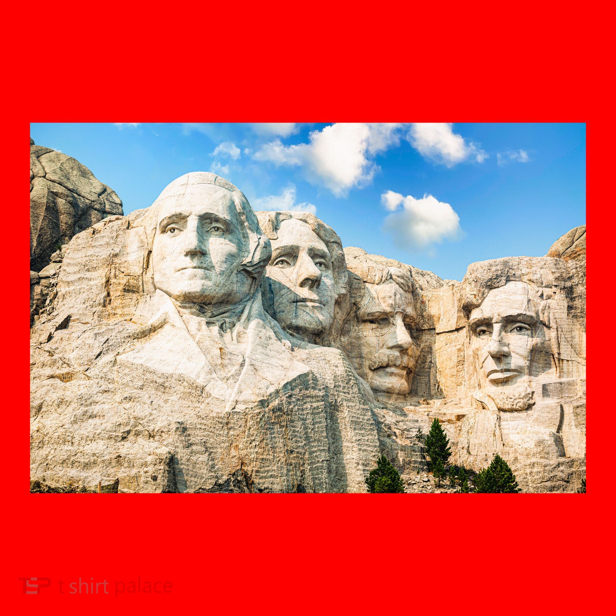 Mt. Rushmore National Memorial Park In South Dakota Santa Hat