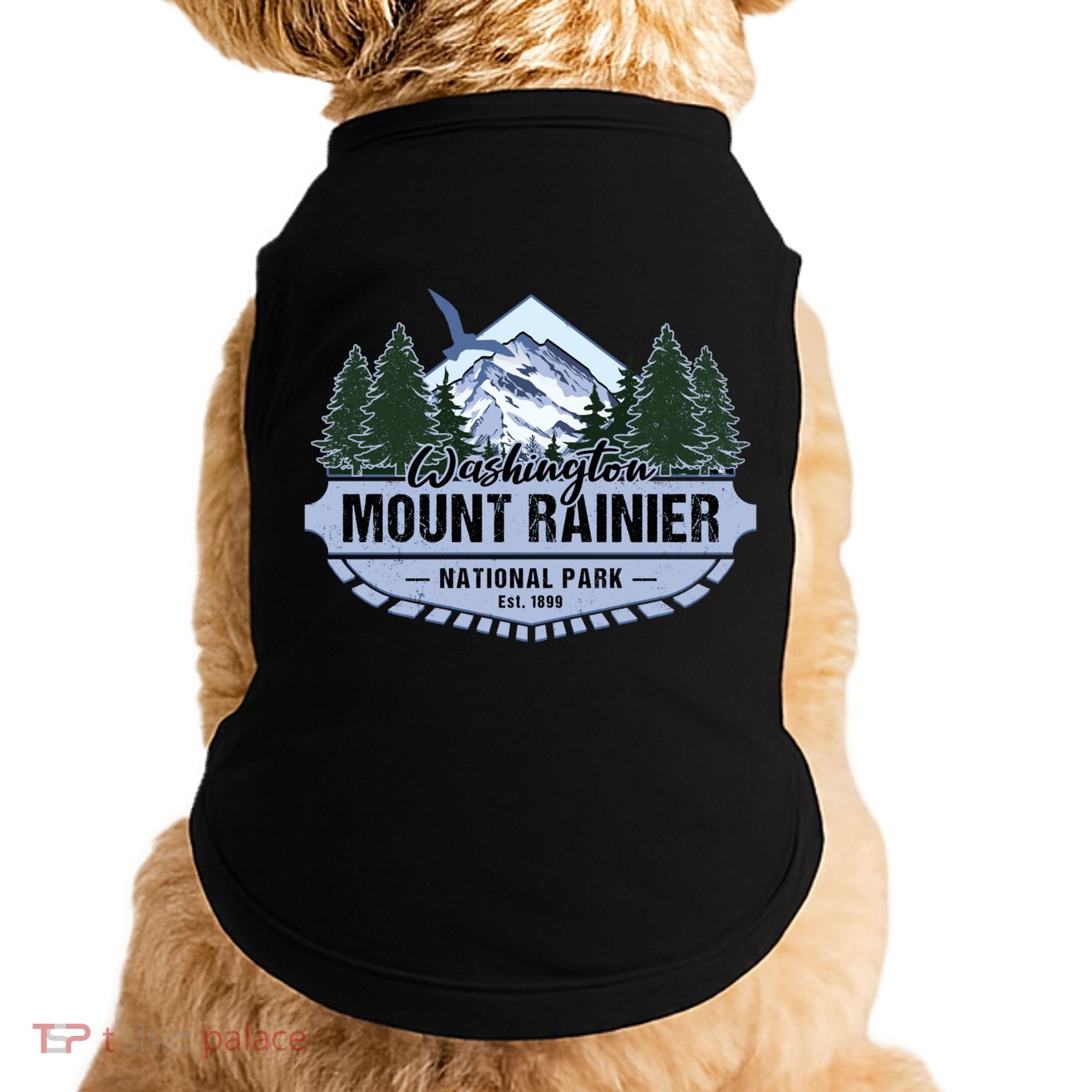 Mount Rainier National Park Washington Novelty Souvenir Doggie Tank