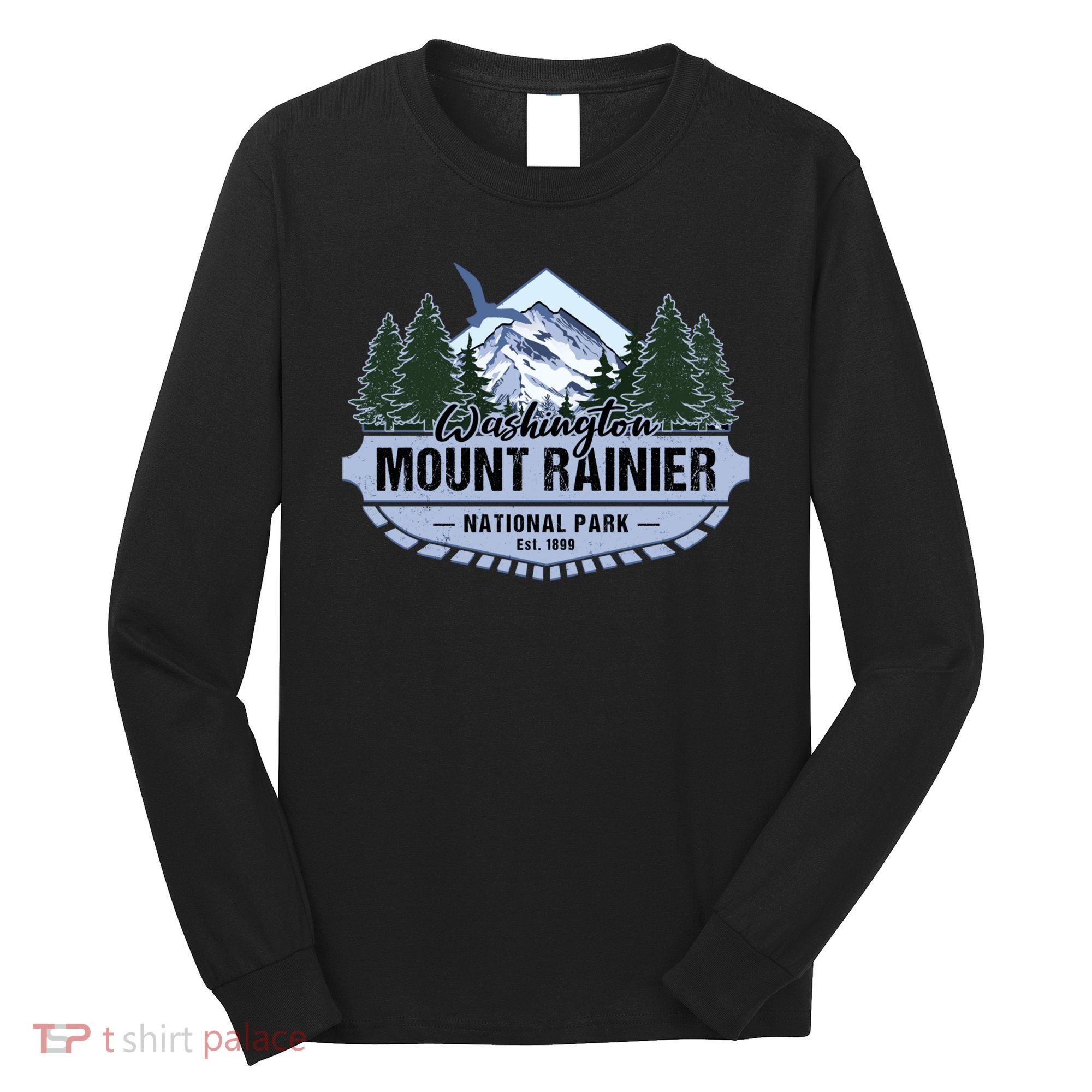 Mount Rainier National Park Washington Novelty Souvenir Long Sleeve Shirt