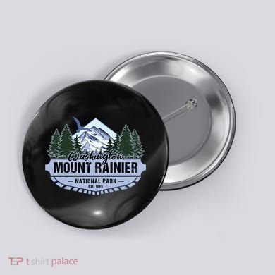 Mount Rainier National Park Washington Novelty Souvenir Button
