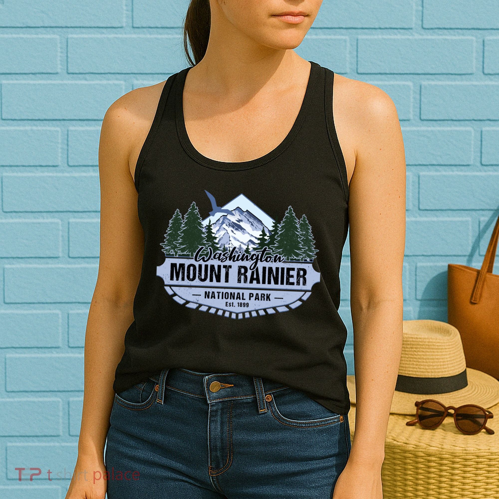 Mount Rainier National Park Washington Novelty Souvenir Women's Tank Top