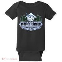Mount Rainier National Park Washington Novelty Souvenir Baby Bodysuit thumb 0