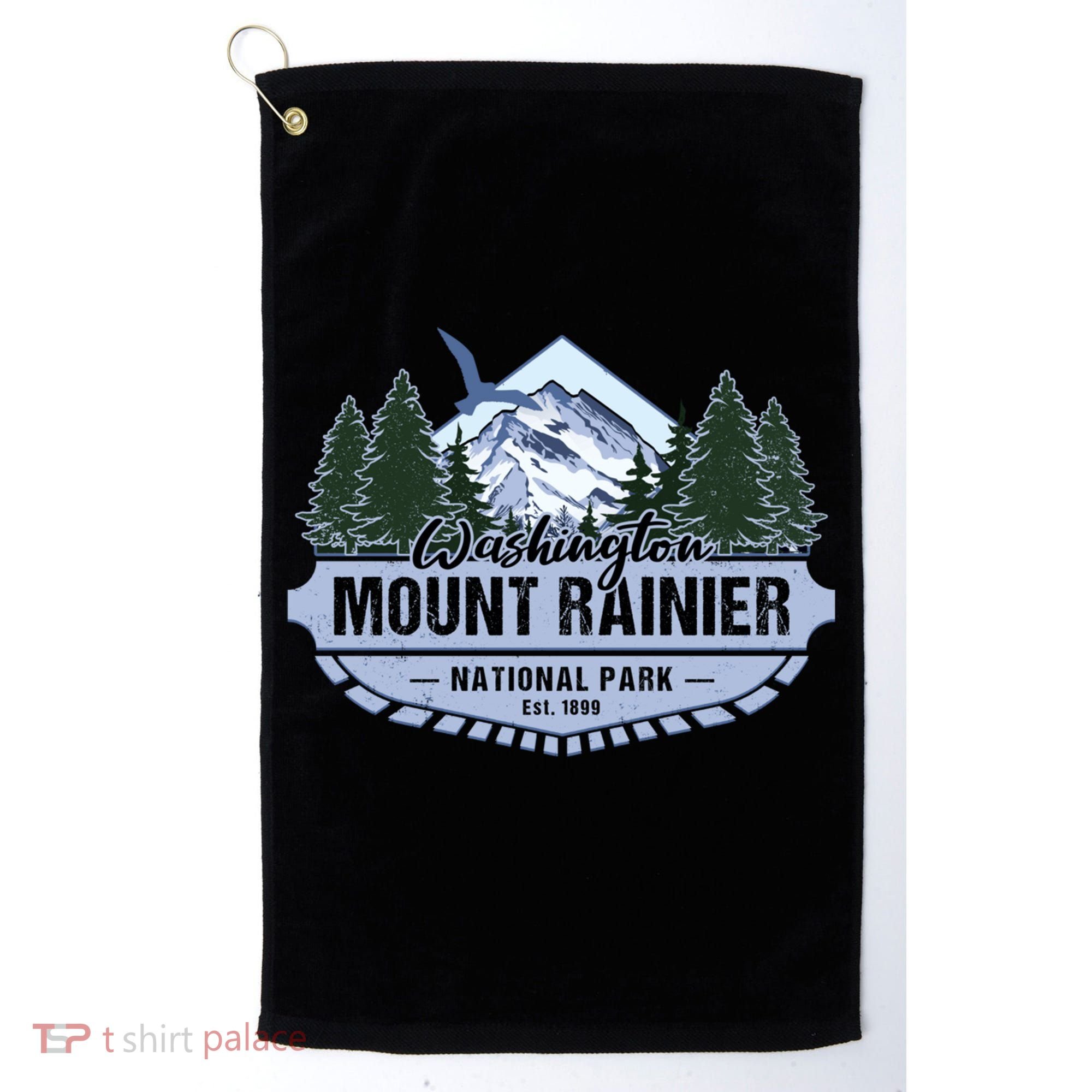 Mount Rainier National Park Washington Novelty Souvenir Golf Towel