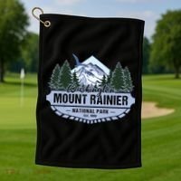 Mount Rainier National Park Washington Novelty Souvenir Golf Towel thumb 1