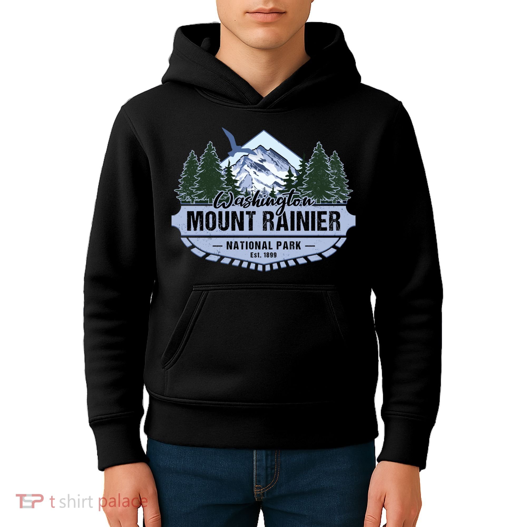 Mount Rainier National Park Washington Novelty Souvenir Kids Hoodie