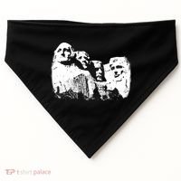 Mount Rushmore Presidents Sculpture Funny Gift USA-Made Doggie Bandana thumb 0