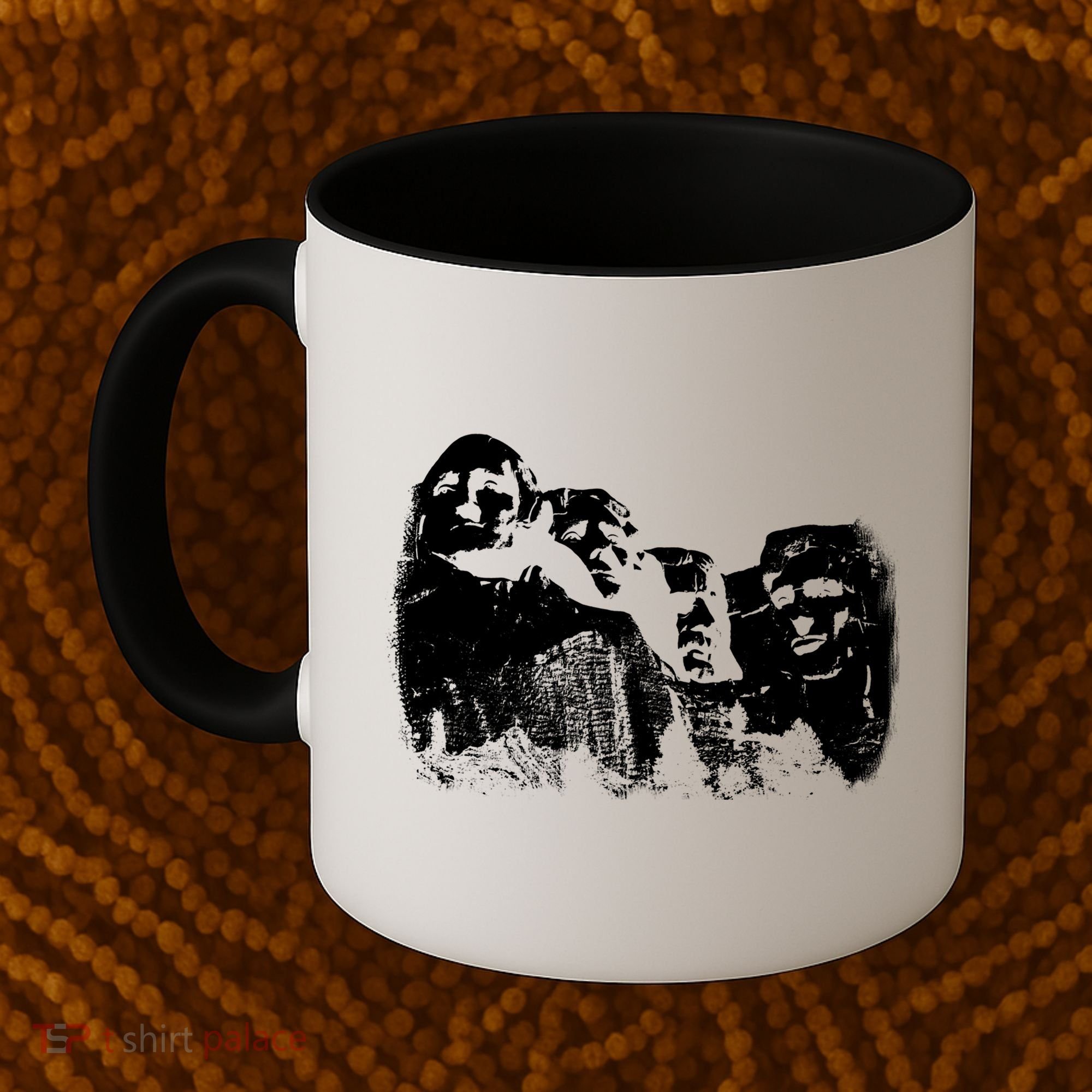 Mount Rushmore Presidents Sculpture Funny Gift Coffee Mug