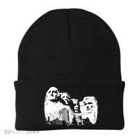 Mount Rushmore Presidents Sculpture Funny Gift Beanie thumb 0