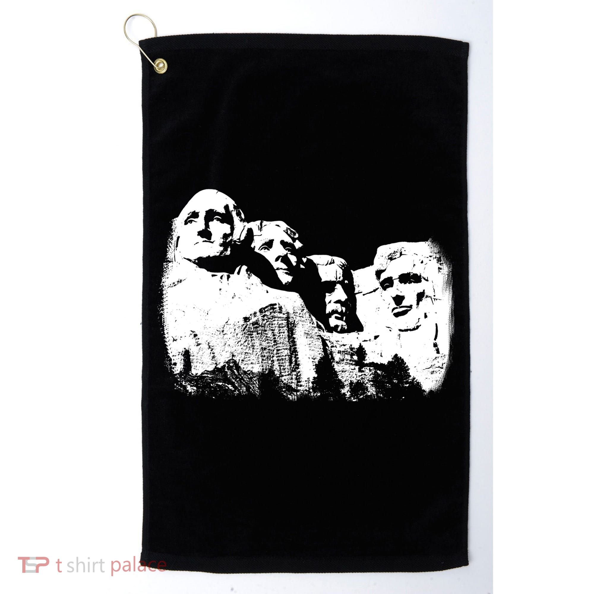 Mount Rushmore Presidents Sculpture Funny Gift Golf Towel