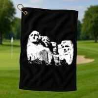 Mount Rushmore Presidents Sculpture Funny Gift Golf Towel thumb 1