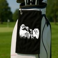 Mount Rushmore Presidents Sculpture Funny Gift Golf Towel thumb 2