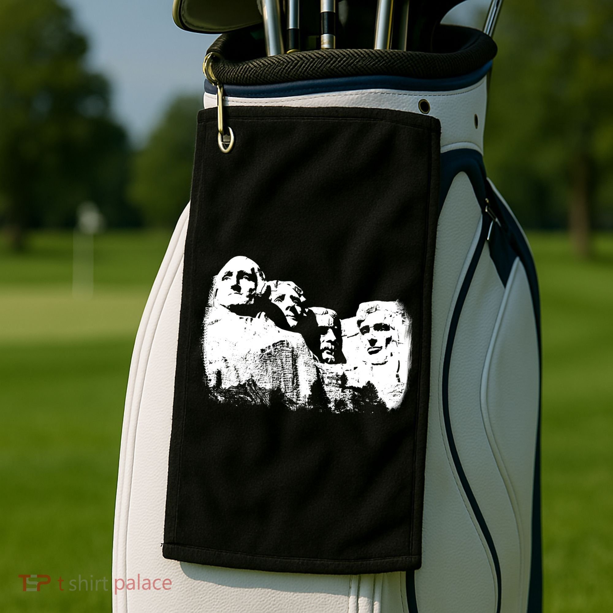 Mount Rushmore Presidents Sculpture Funny Gift Golf Towel