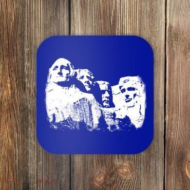 Mount Rushmore Presidents Sculpture Funny Gift Coaster