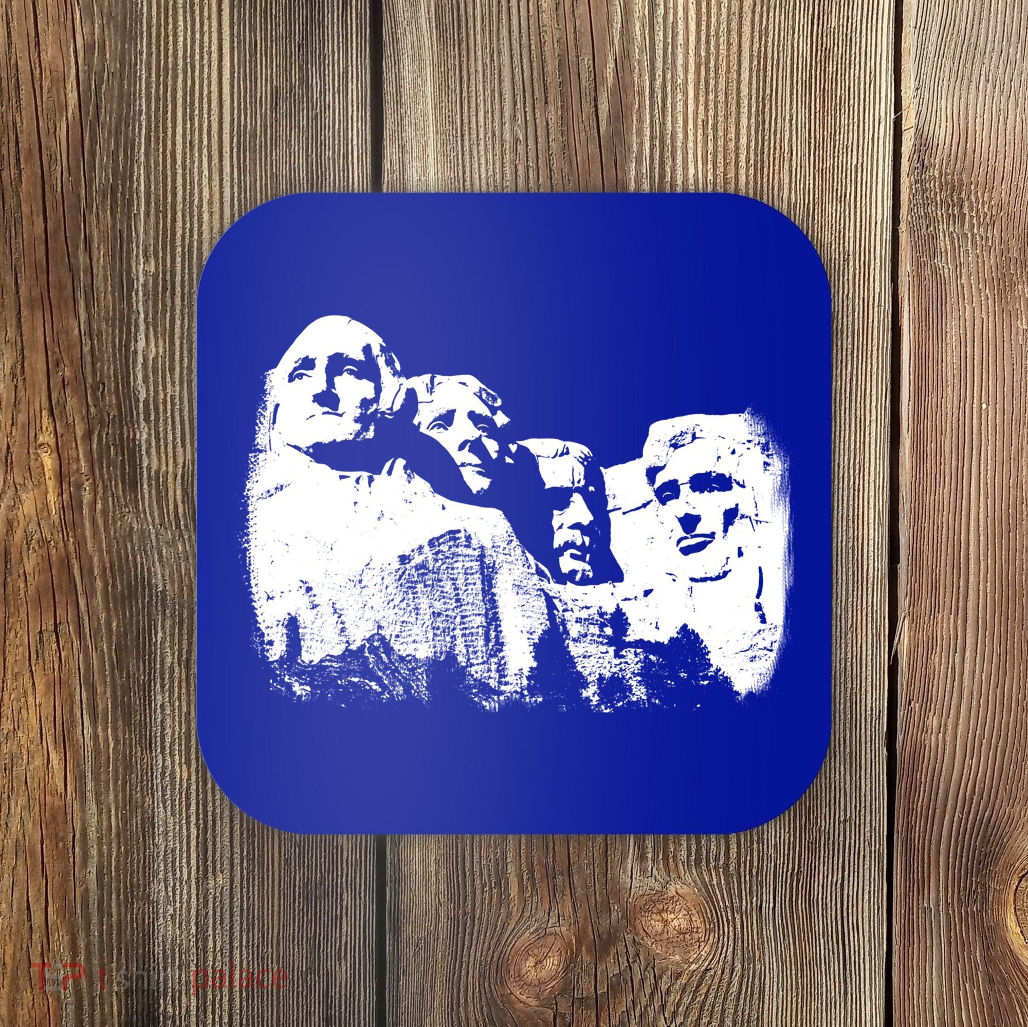 Mount Rushmore Presidents Sculpture Funny Gift Coaster