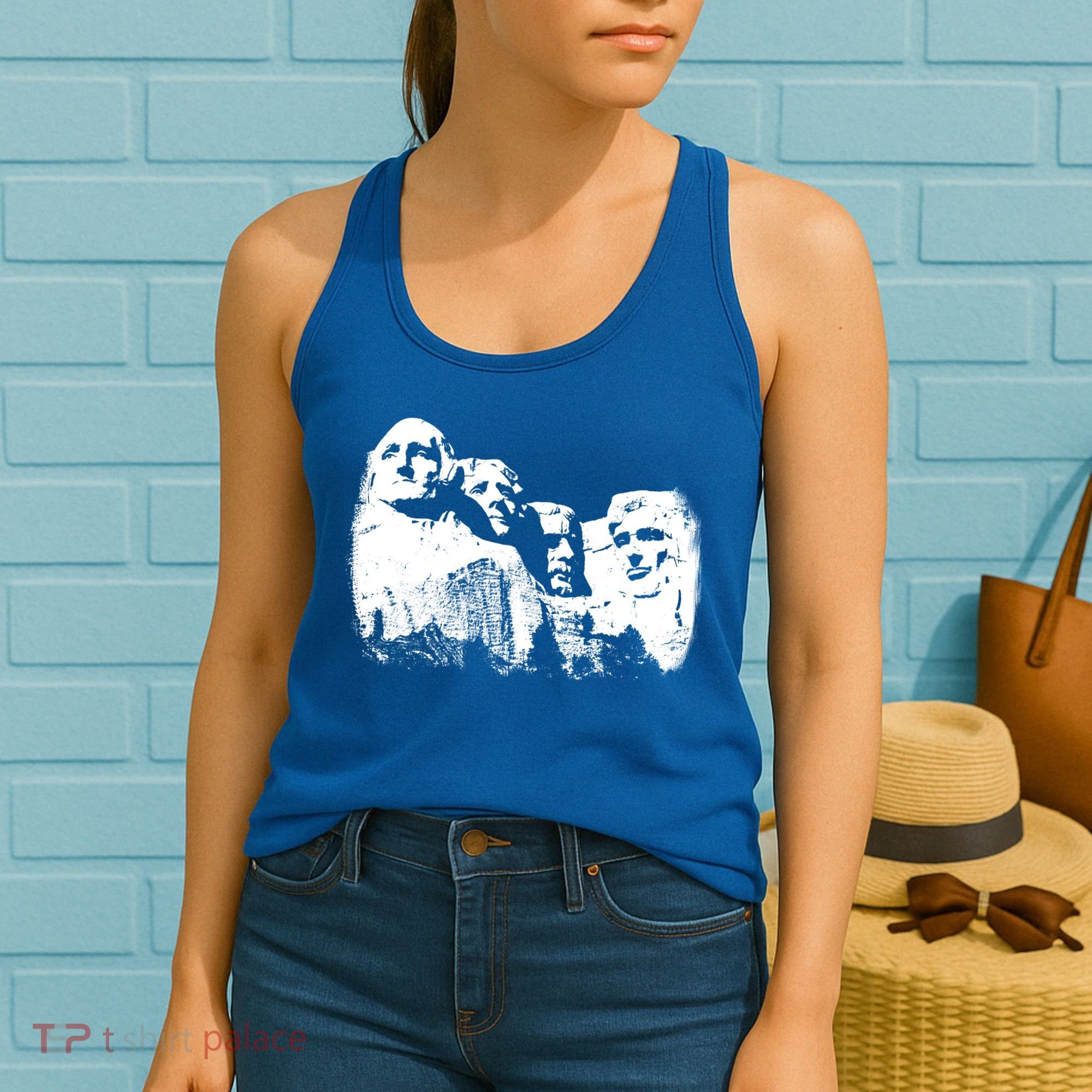 Mount Rushmore Presidents Sculpture Funny Gift Women's Tank Top
