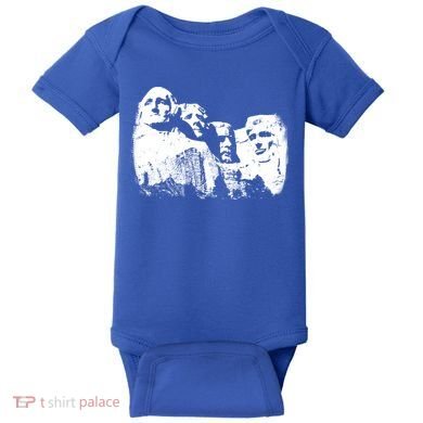 Mount Rushmore Presidents Sculpture Funny Gift Baby Bodysuit