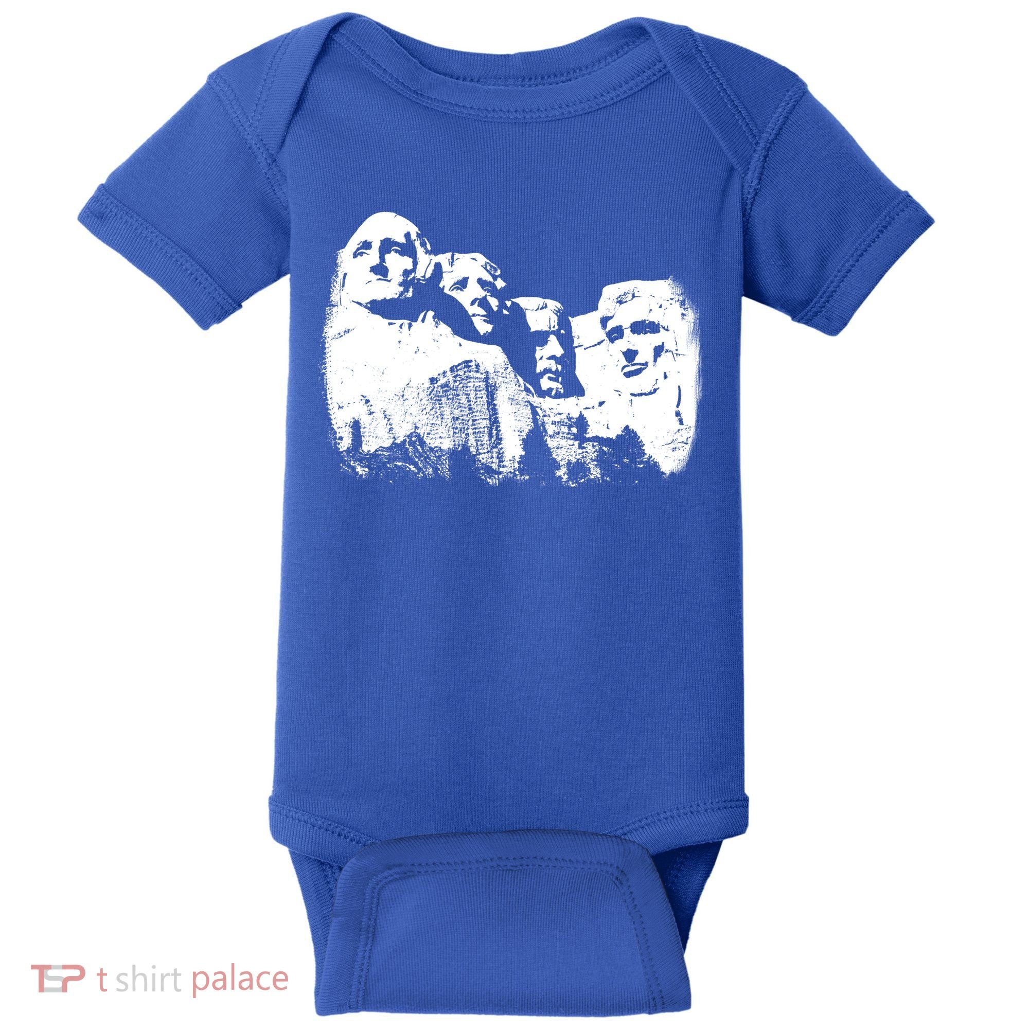 Mount Rushmore Presidents Sculpture Funny Gift Baby Bodysuit