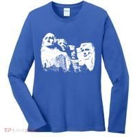 Mount Rushmore Presidents Sculpture Funny Gift Women's Long Sleeve Shirt thumb 0