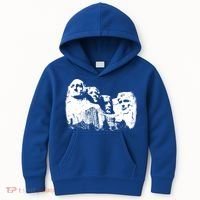Mount Rushmore Presidents Sculpture Funny Gift Kids Hoodie thumb 0