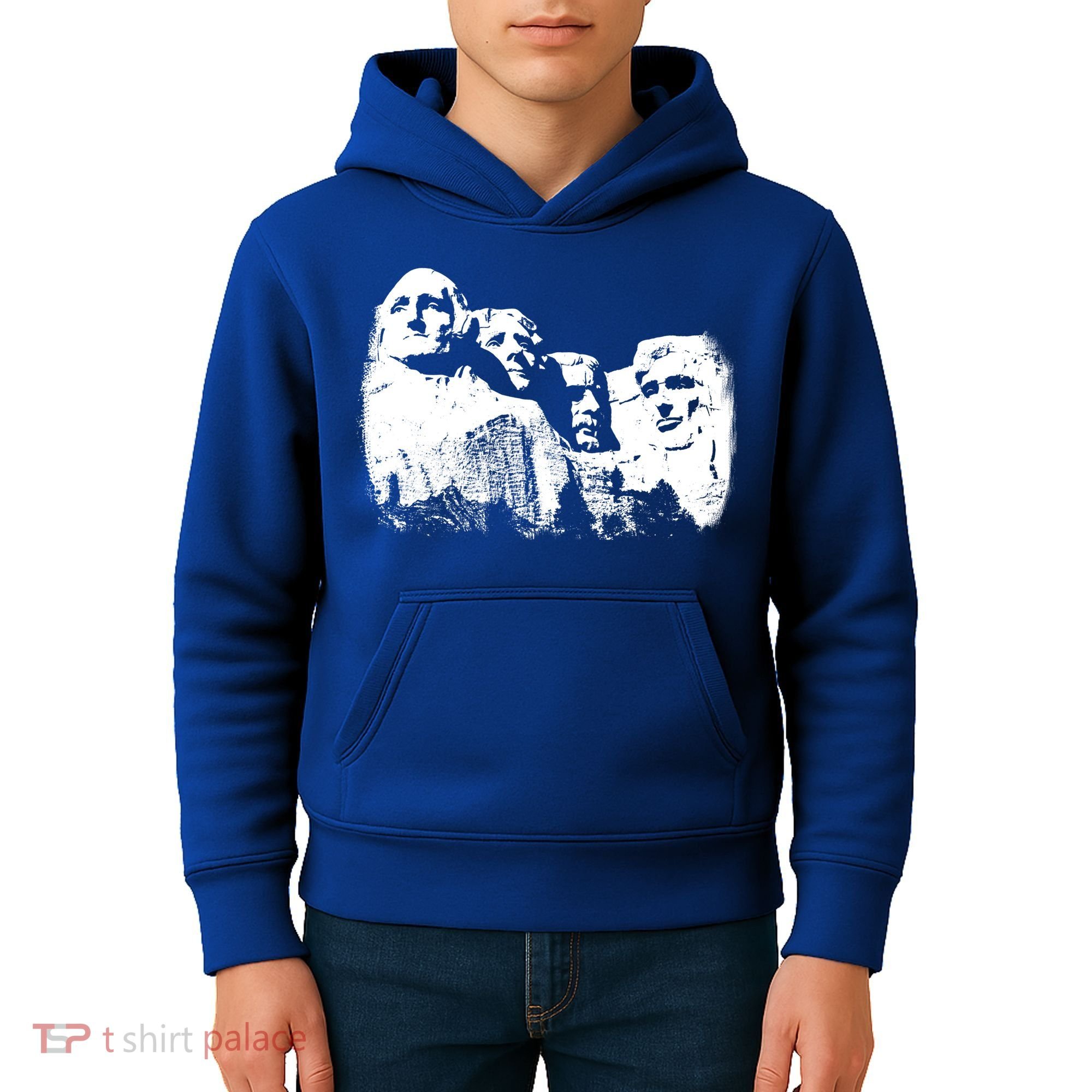 Mount Rushmore Presidents Sculpture Funny Gift Kids Hoodie