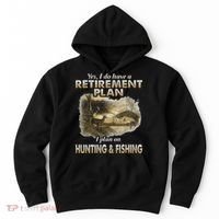 My Retirement Plan Hunting Fishing Hunters Grandpa Fun Gift Hoodie thumb 0